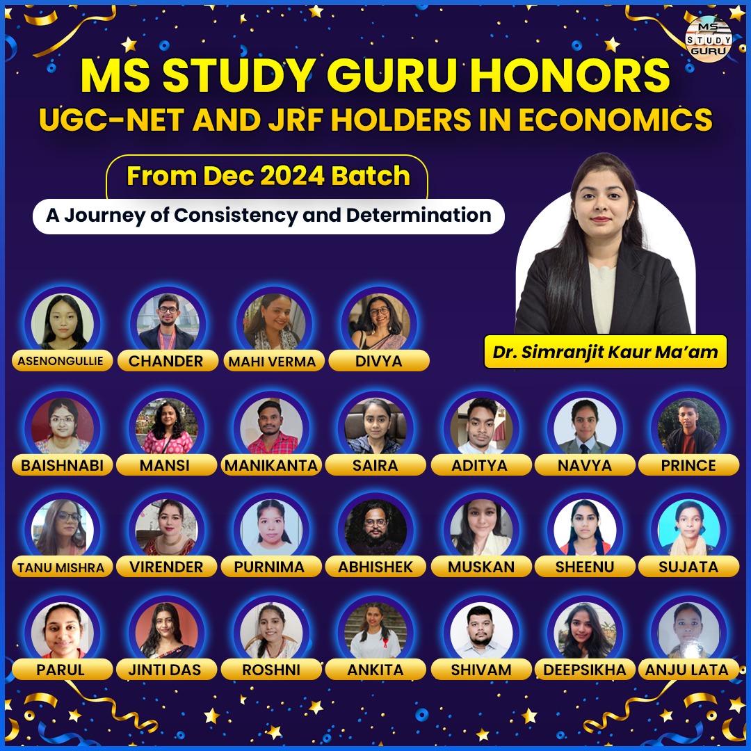 MS Study Guru Honors UGC-NET & JRF Holders - Dec 2024 Batch